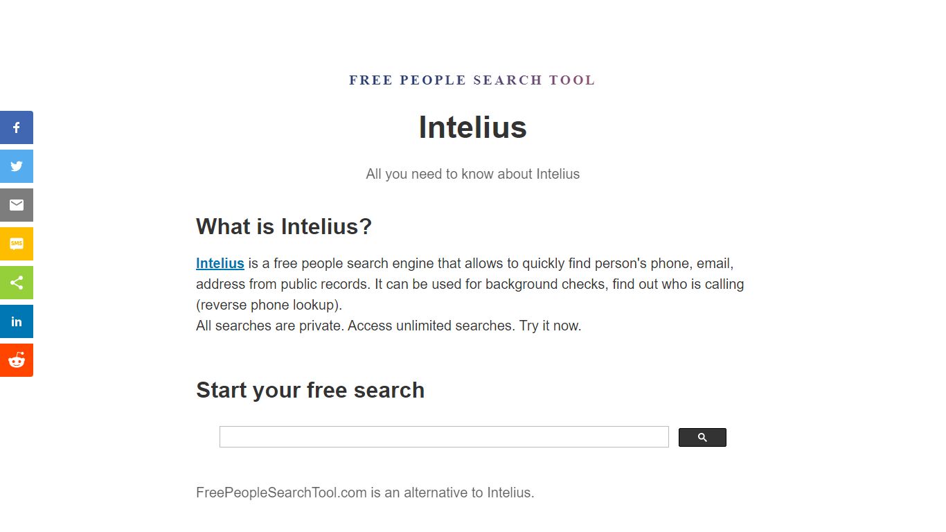 Intelius | Free Tool